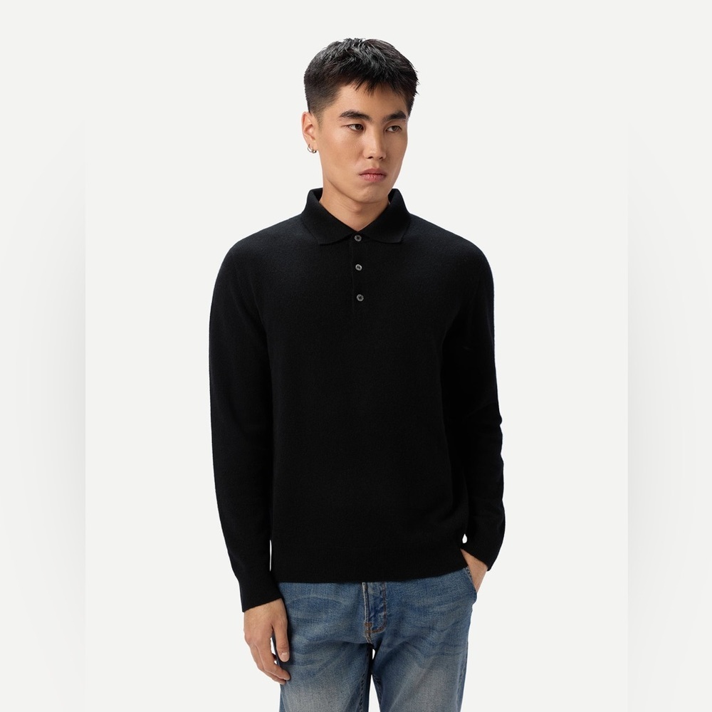 Men’s NWT GOBI Mongolian cashmere polo pullover sweater